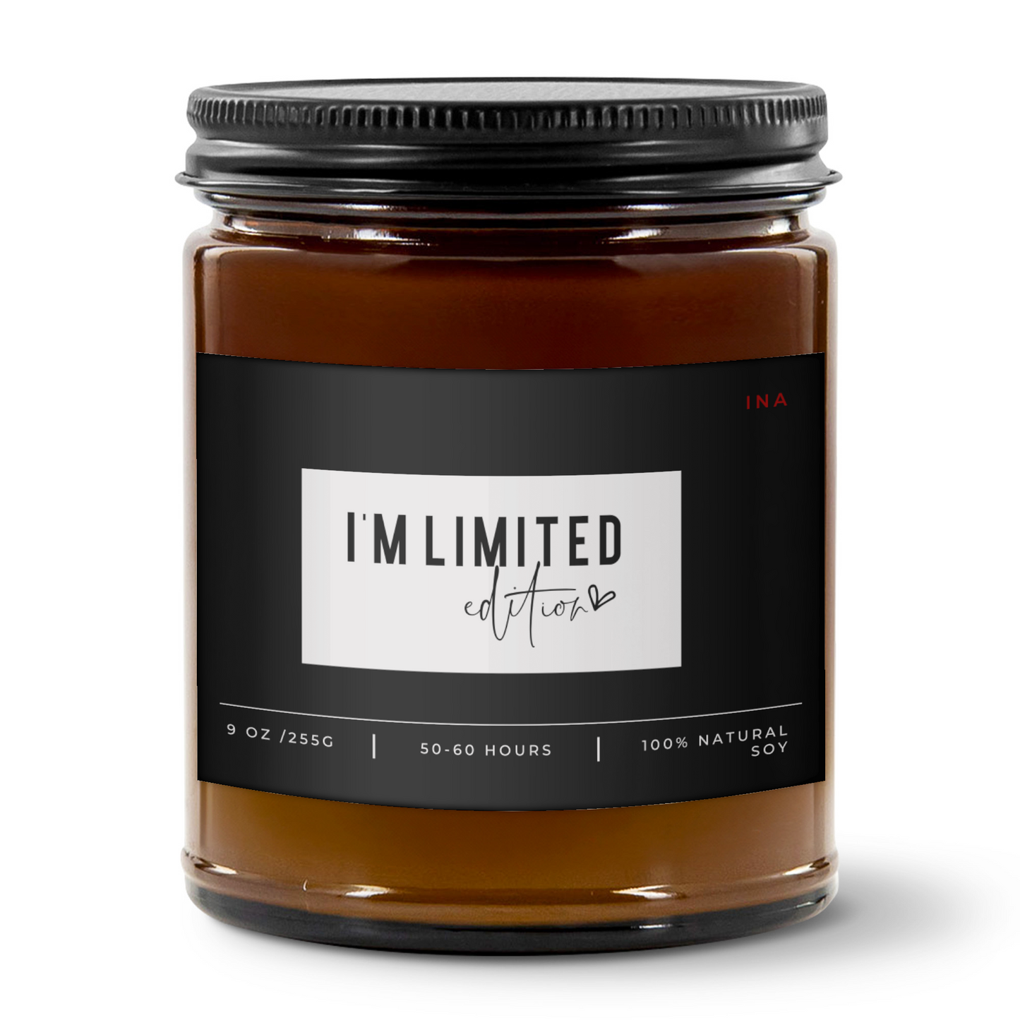 I'm lImited Edition | Amber | Premium Hand-Poured Soy Wax | Wellness Candle for Self-Love