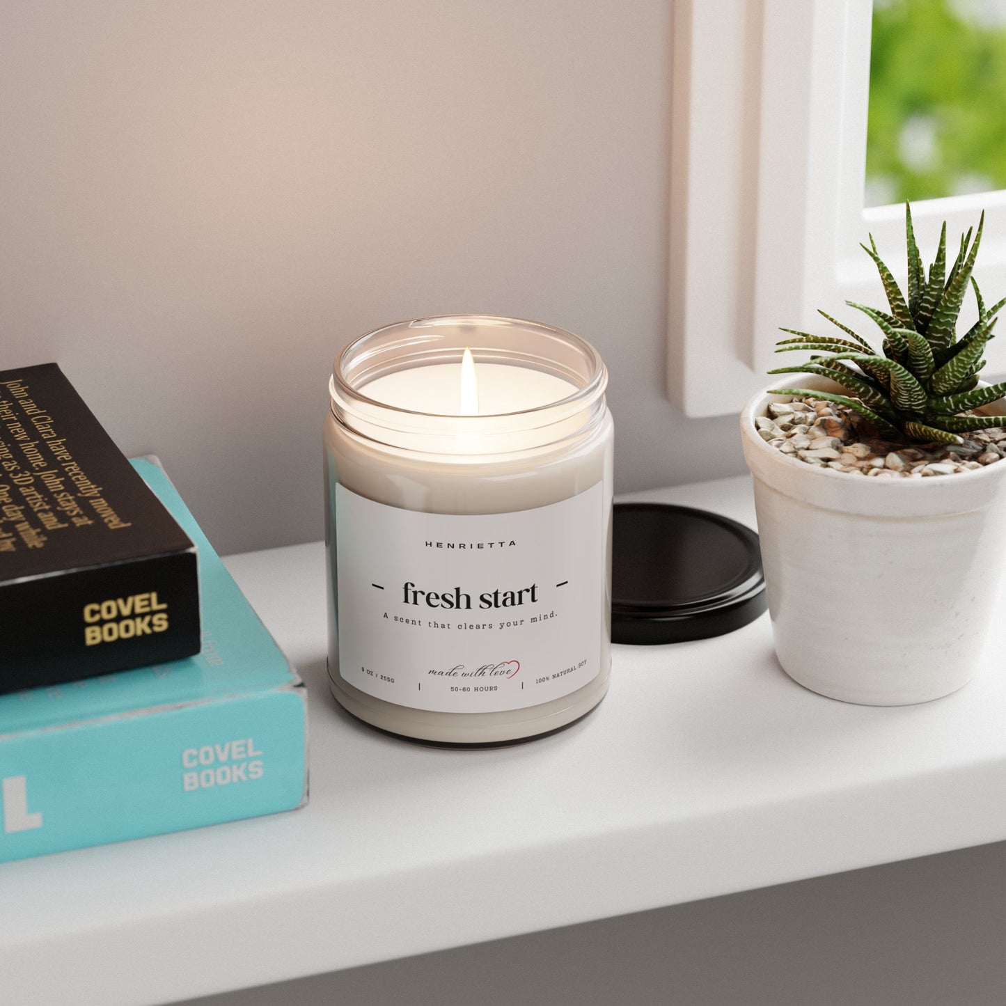 Fresh Start Scented 9oz. Soy Candle, Eco-Friendly Aromatherapy, Relaxing Home Decor, Perfect for Gifting, Spa & Self-Care