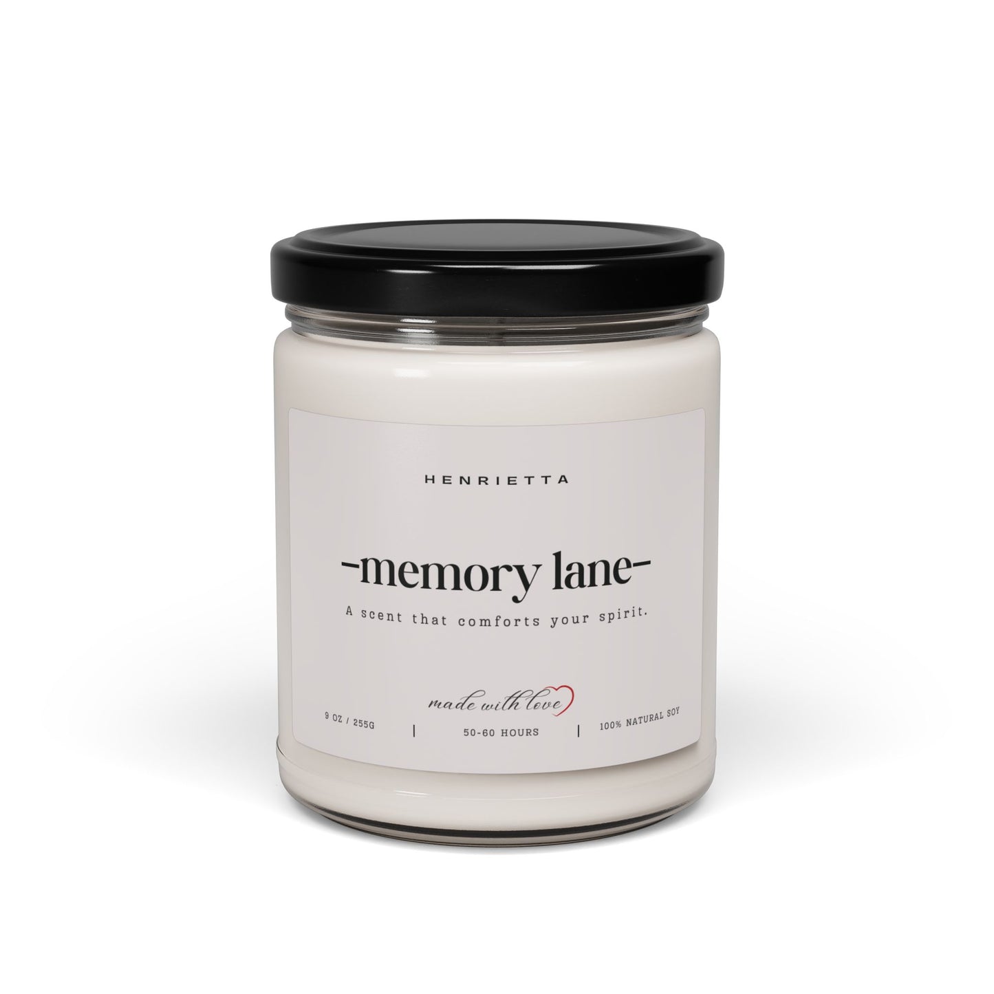 Memory Lane Scented 9oz. Soy Candle, Eco-Friendly Aromatherapy, Relaxing Home Decor, Perfect for Gifting, Spa & Self-Care