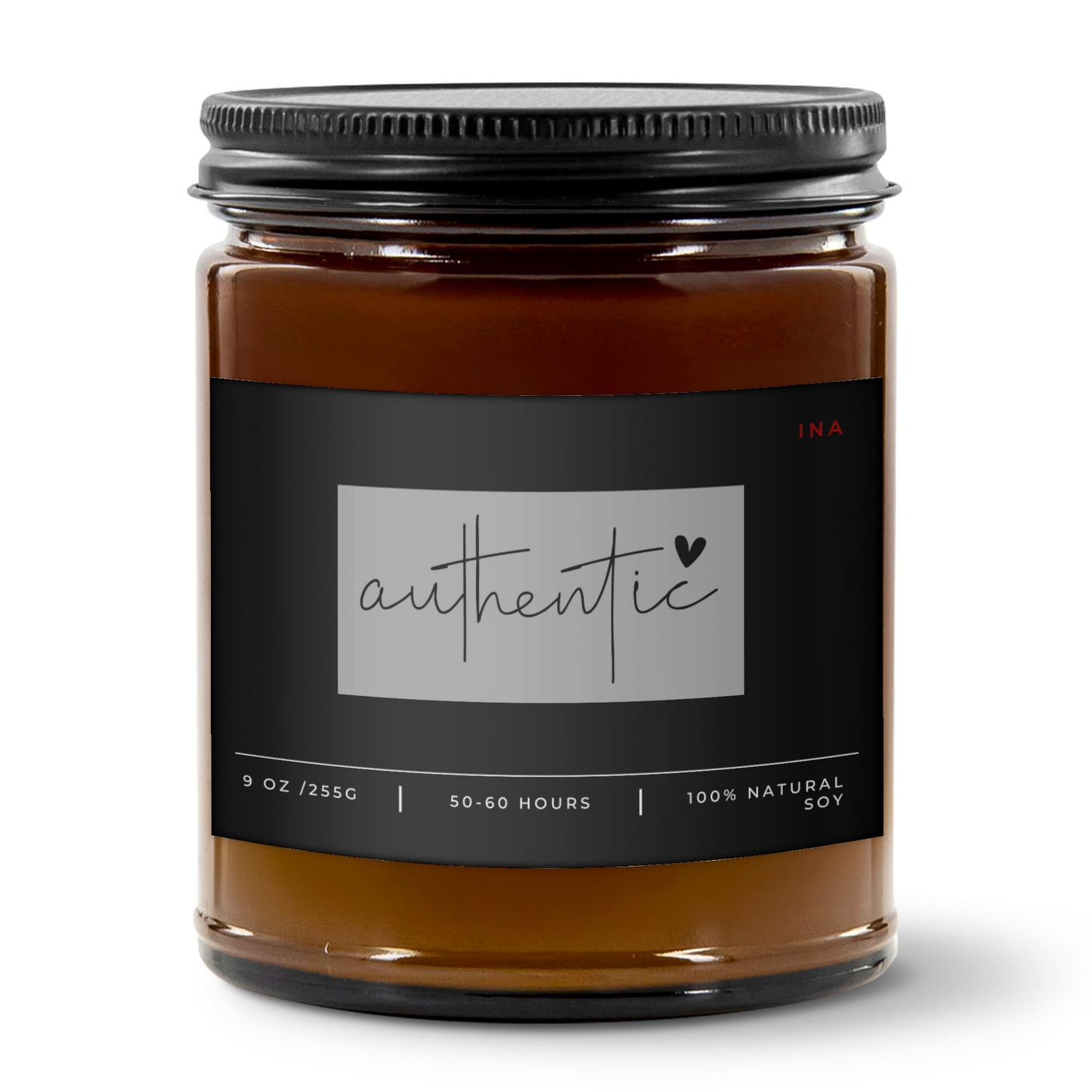 AUTHENTIC | Amber |  Premium Hand-Poured Soy Wax | Wellness Candle for Self-Love