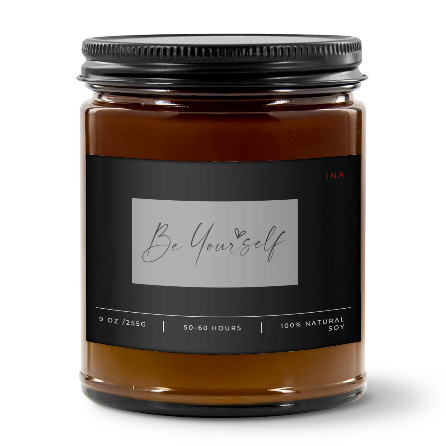 BE YOURSELF | Amber |   Premium Hand-Poured Soy Wax | Wellness Candle for Self-Love