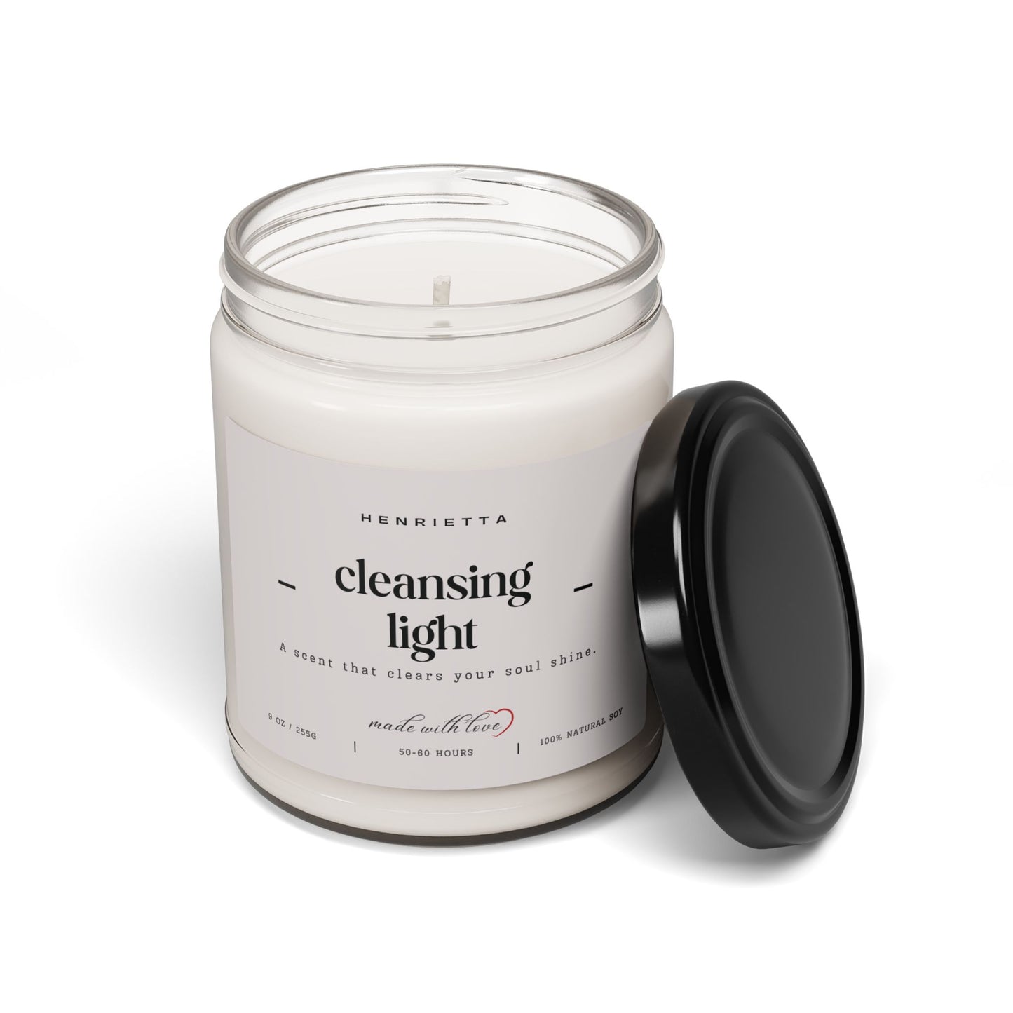 Cleansing Light Scented 9oz. Soy Candle, Eco-Friendly Aromatherapy, Relaxing Home Decor, Perfect for Gifting, Spa & Self-Care