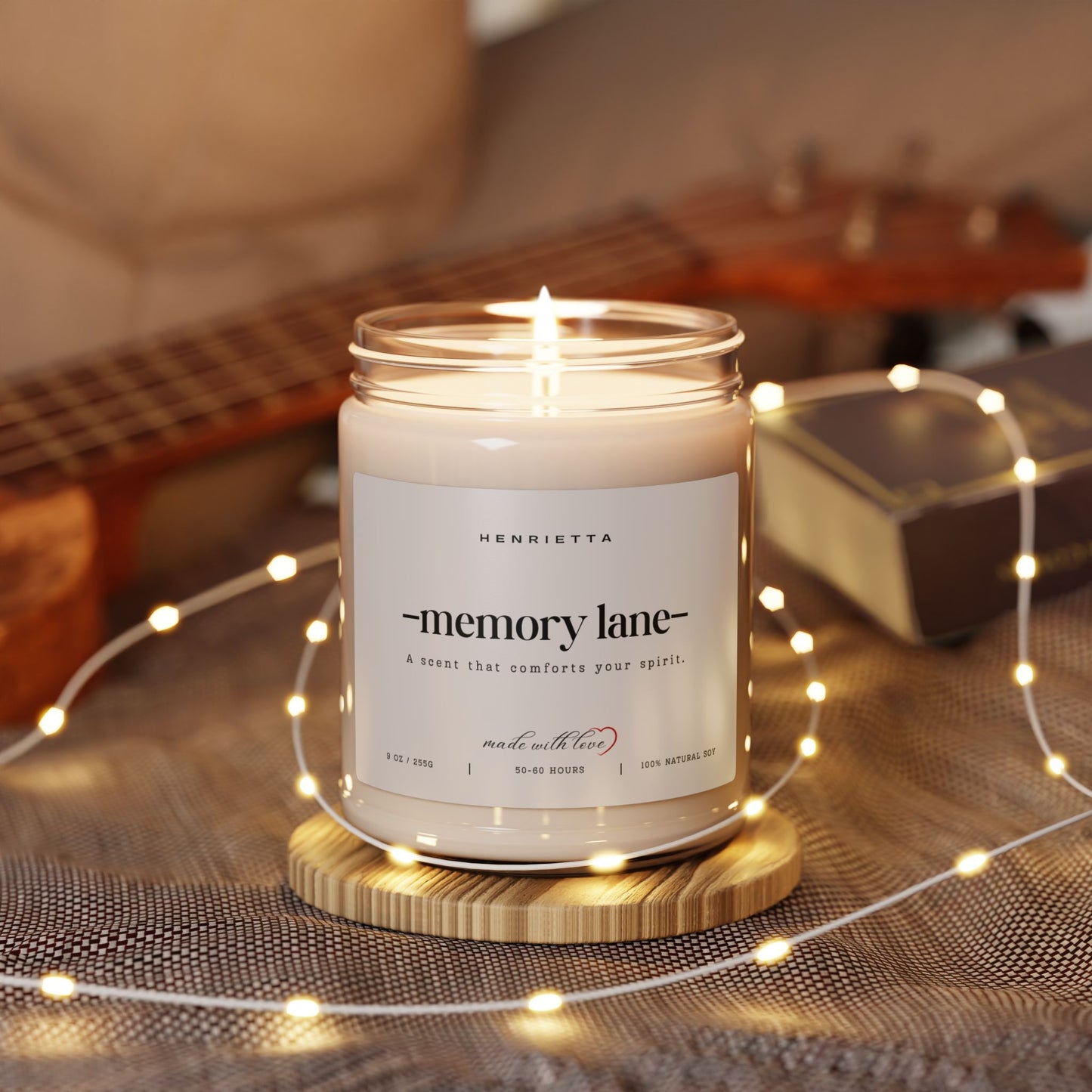 Memory Lane Scented 9oz. Soy Candle, Eco-Friendly Aromatherapy, Relaxing Home Decor, Perfect for Gifting, Spa & Self-Care