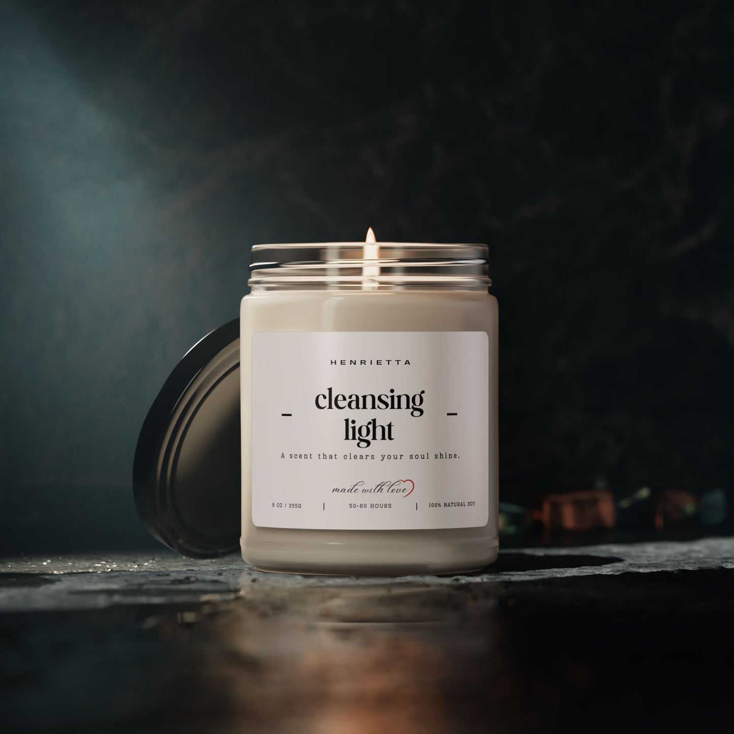 Cleansing Light Scented 9oz. Soy Candle, Eco-Friendly Aromatherapy, Relaxing Home Decor, Perfect for Gifting, Spa & Self-Care