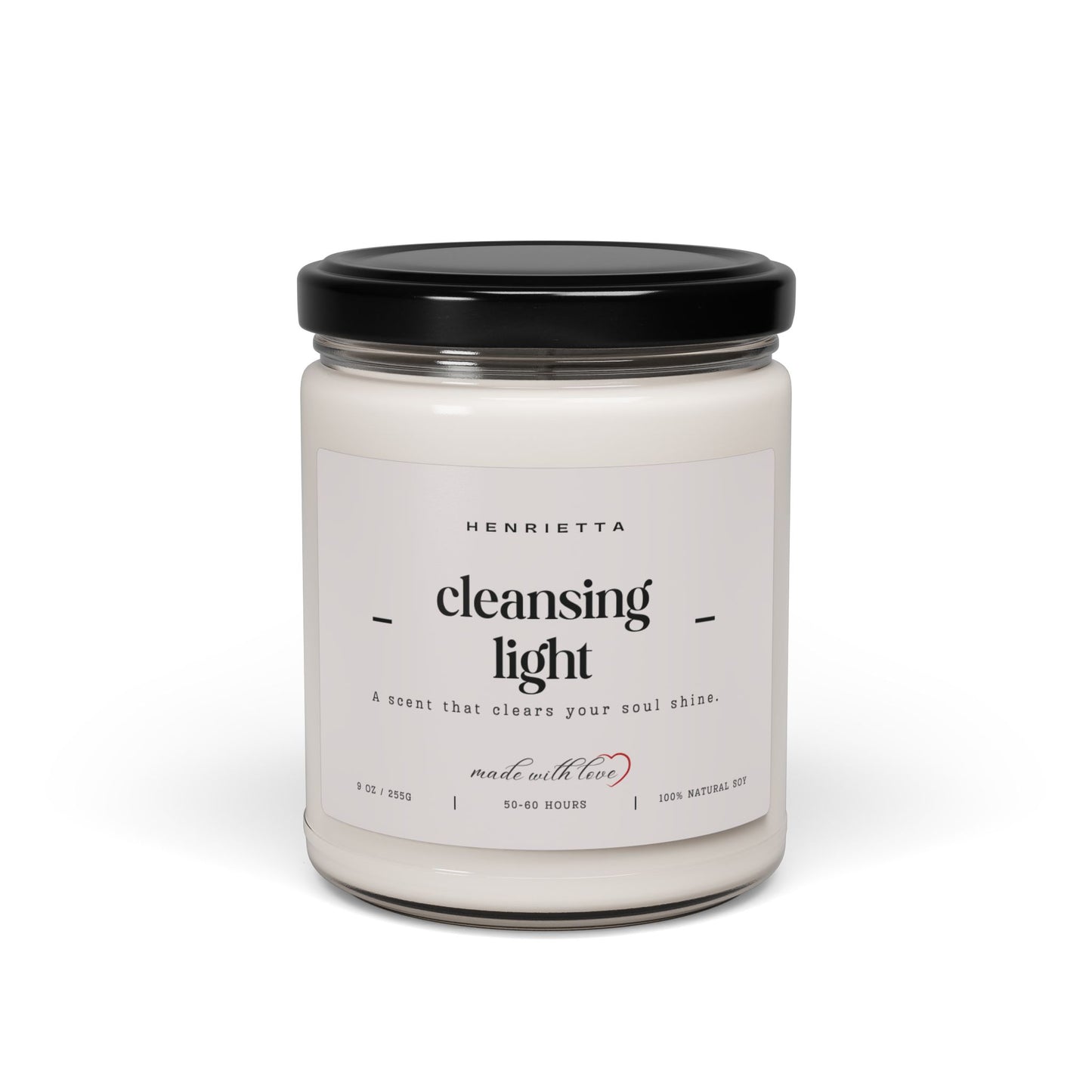 Cleansing Light Scented 9oz. Soy Candle, Eco-Friendly Aromatherapy, Relaxing Home Decor, Perfect for Gifting, Spa & Self-Care