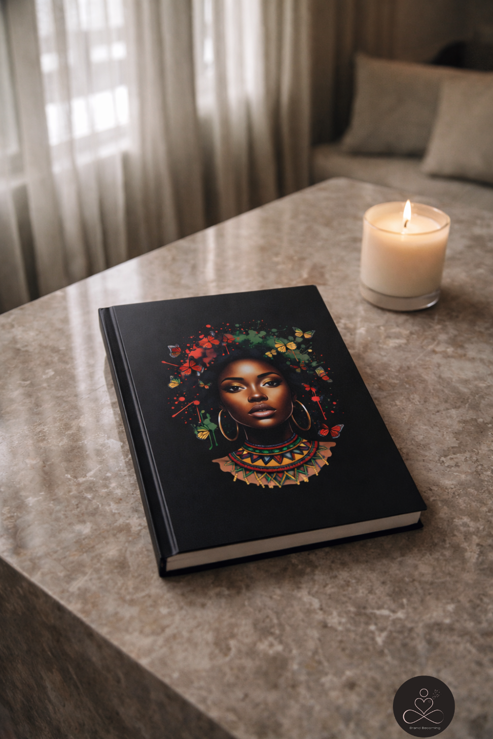 Butterfly Crown A5 Lined Journal by Andrea Callahan