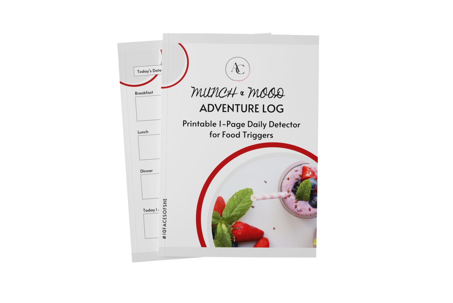 Munch & Mood Adventure Log: Printable 1-Page Daily Detector for Food Triggers