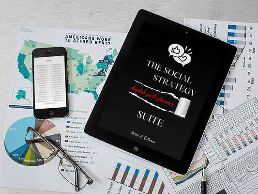 The Social Strategy Digital Post Planner Suite by Andrea Callahan opened in an ipad